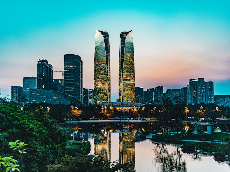 中国成都现代城市景观